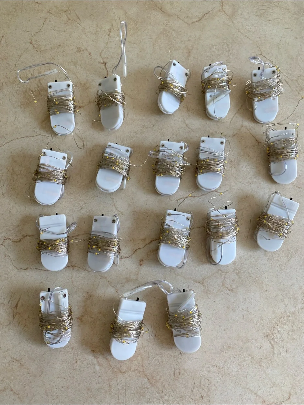 Lot of 46 Pack Battery-Powered LED Fairy String Lights - Warm White